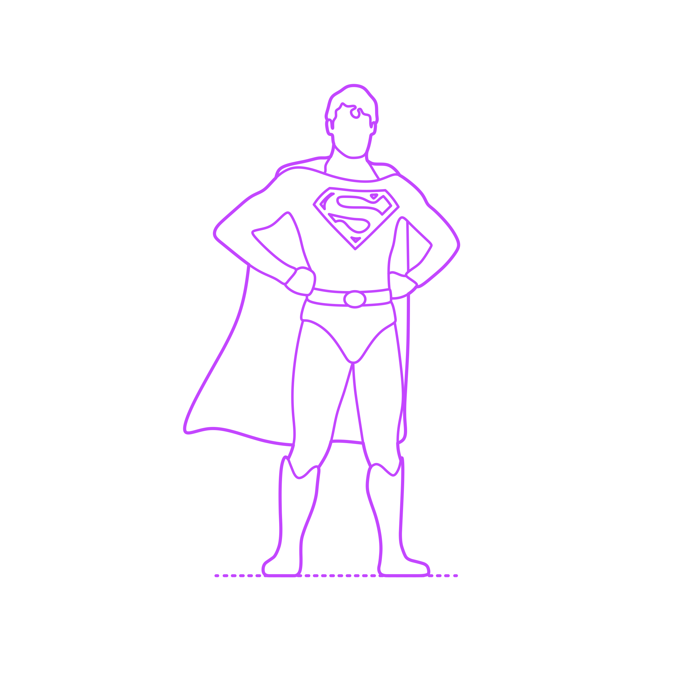 Pop Culture Dc Comics Superman Christopher Reeve Outline Svg File Free Vectors